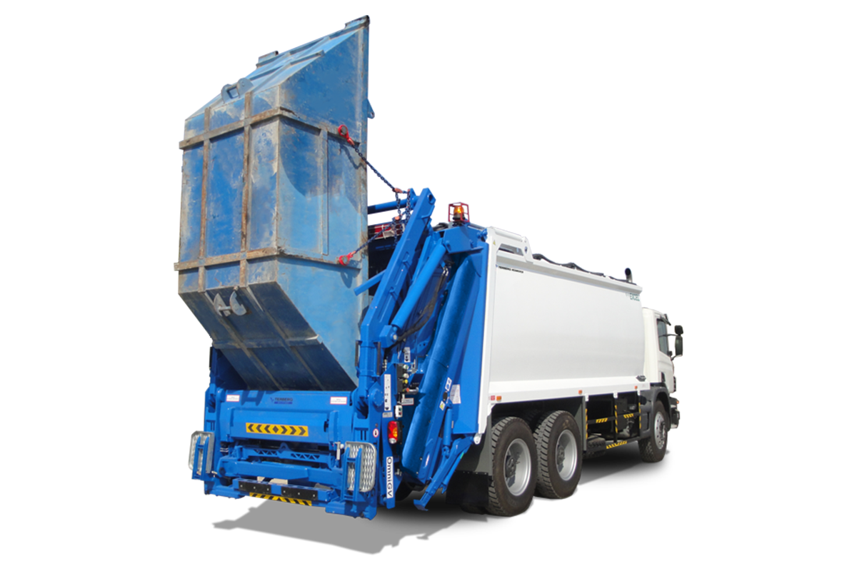 Sistema de elevación trasera de contenedores de residuos OmniGV